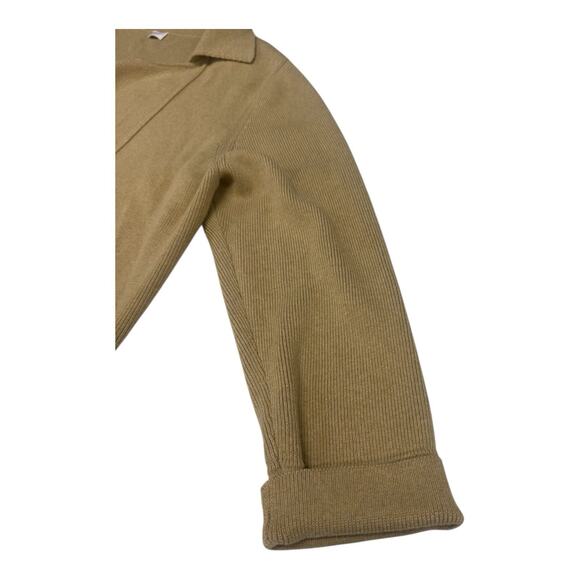 POETRY Women's Tan Open Front Tight Knit Cardigan 12 Preppy Casual Office Siren - Picture 4 of 9